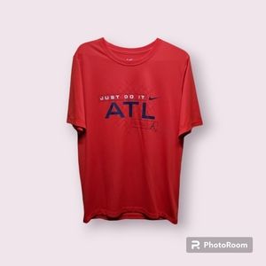 Atlanta Braves x Nike dri-fit JUST DO IT ATL MLB Red size YXL men's Sz S